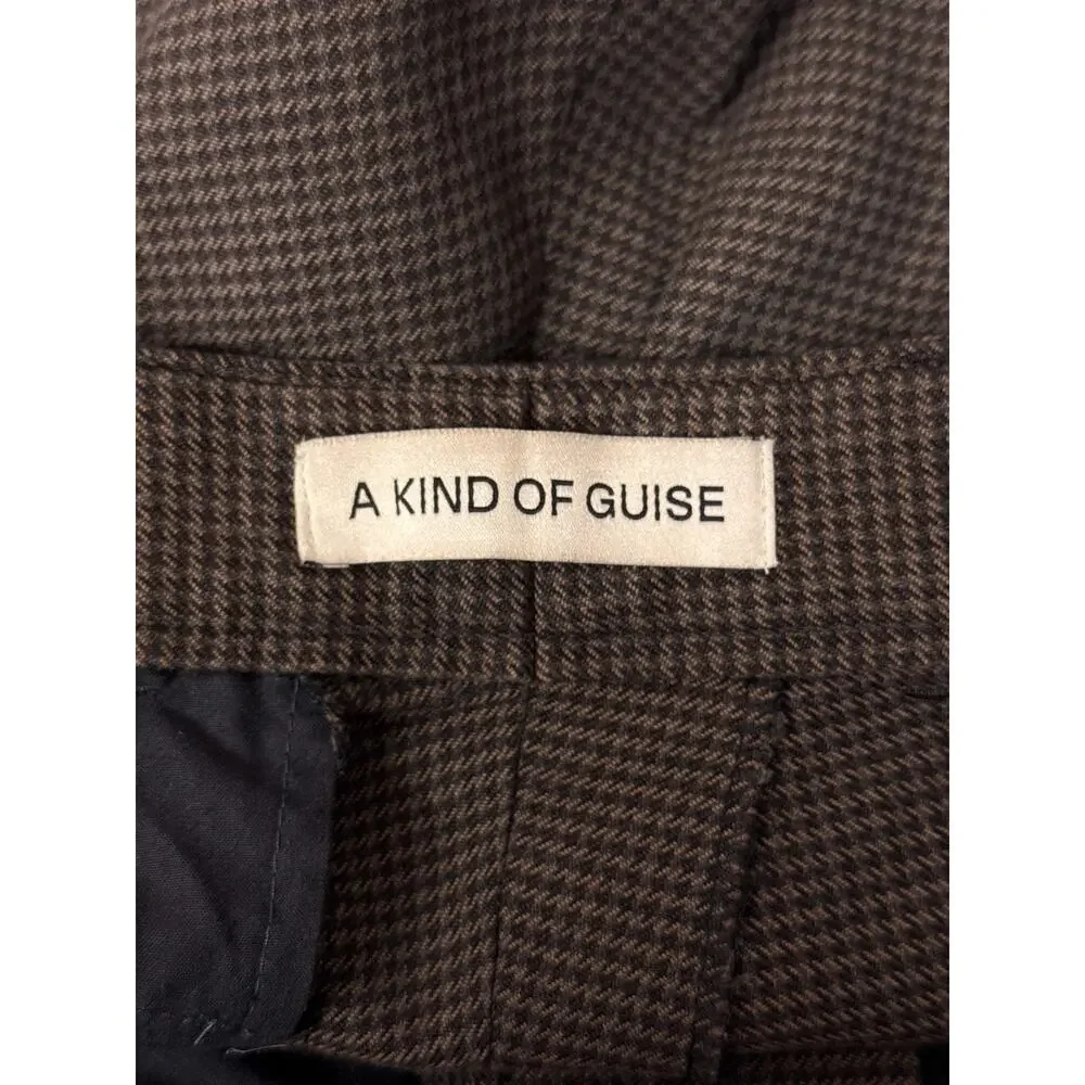 A Kind of Guise Pants 44 / US 30 Mens Cotton Herringbone Pleated *FLAWS*